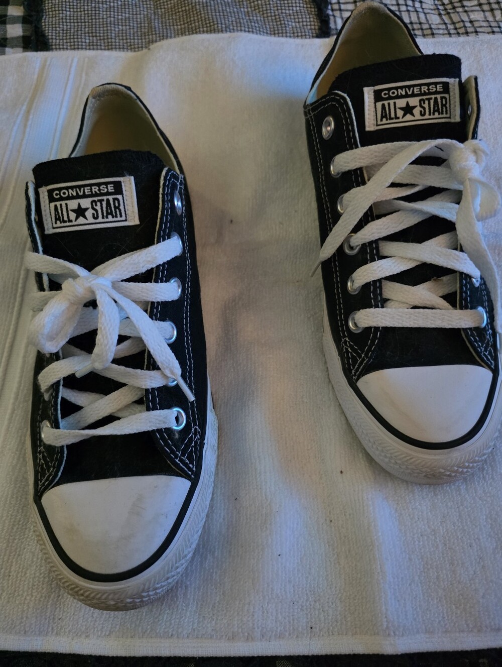 Converse Chuck Taylor All Star Low Top Black Canvas Sneakers Men 8 Wm 10